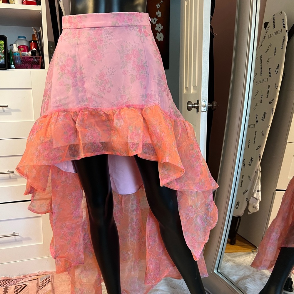 Pink High low skirt size small